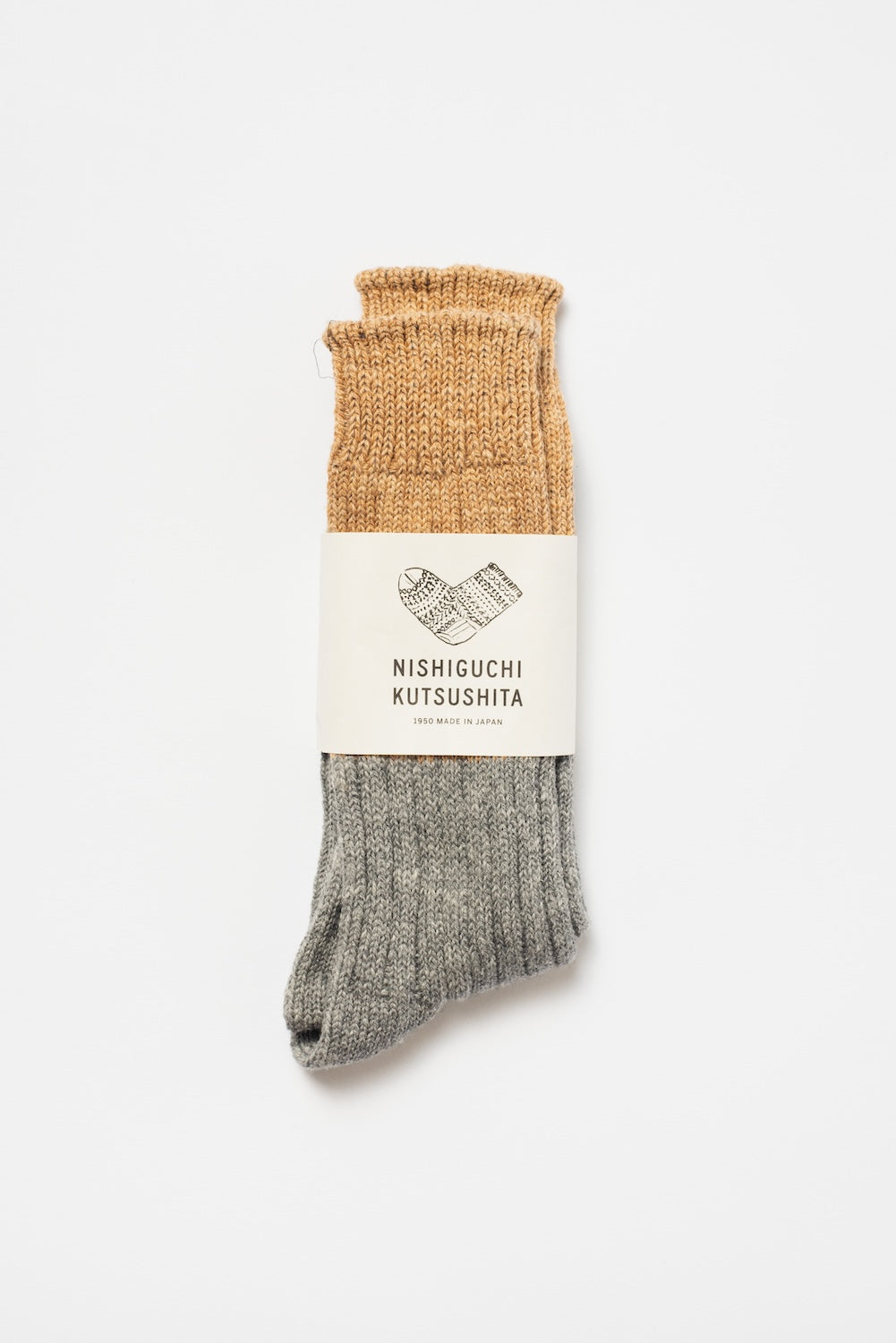 Wool & Cotton Slab Socks, Boston Cream Pie