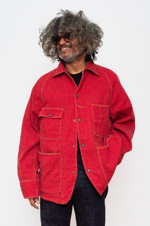 Twill Aging Wool CACTUS Coverall Fade Red – Moth