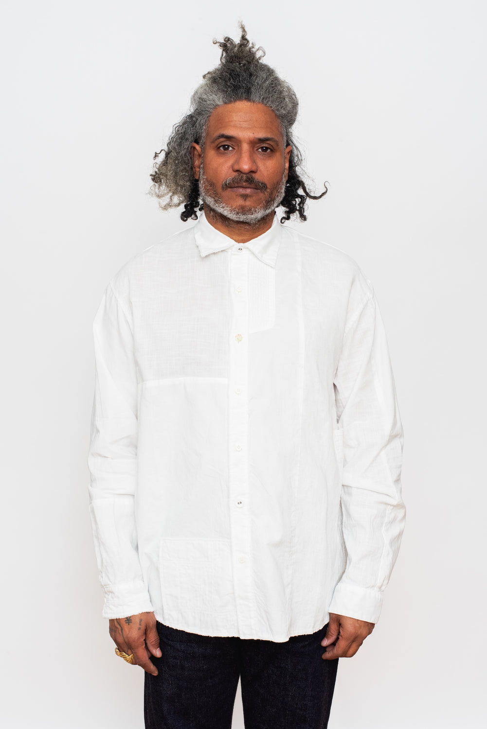 Cotton x Linen Patchwork KATMANDU Shirt