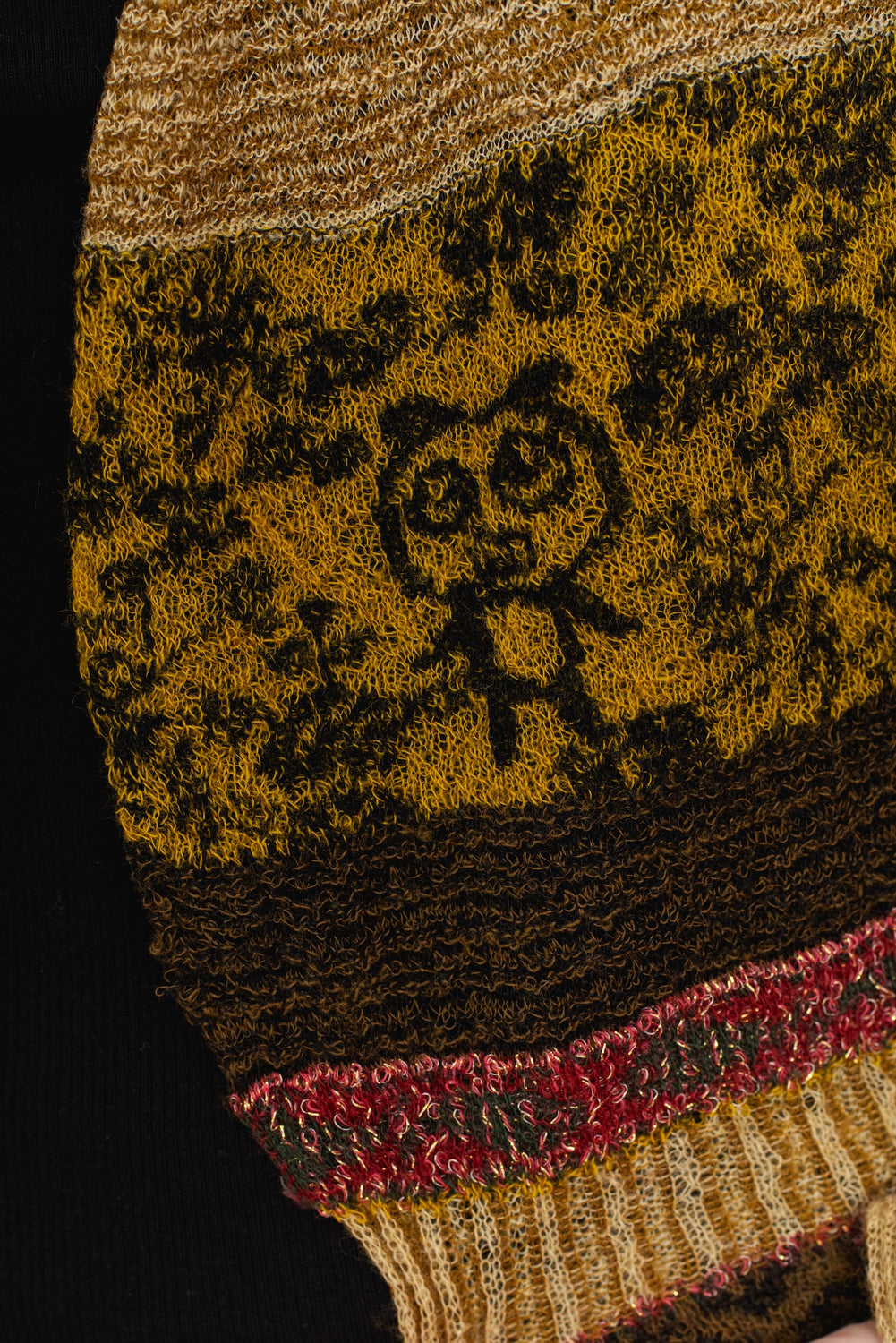 Knit Shawl, Khaki Mix