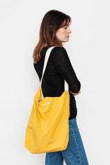 DO Nylon 2 Way Tote Bag Mustard