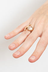 PESCECODA Ring with Moonstone