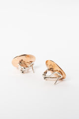 CIOTOLE Bronze Earrings with White Enamel