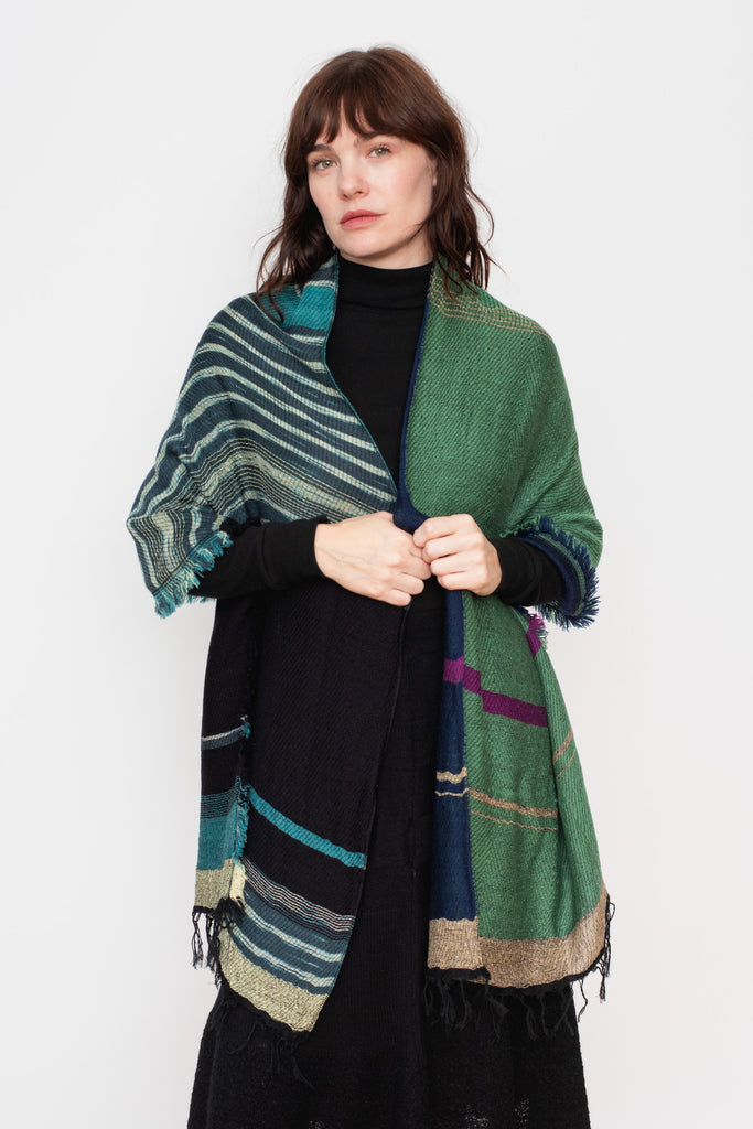 Roots Shawl MIDDLE 15 Wool/Cotton Mix