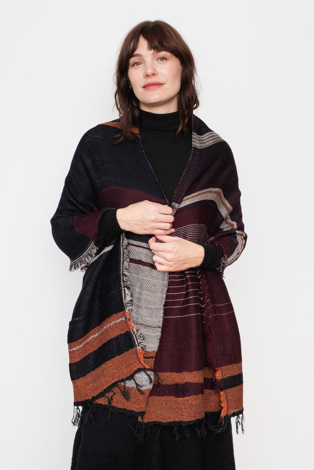 Roots Shawl MIDDLE 12 Wool/Cotton Mix