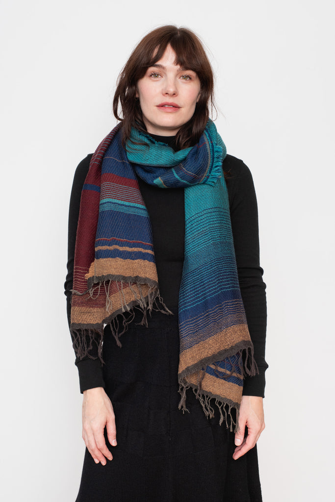 Roots Shawl MIDDLE 20 Wool/Cotton Mix