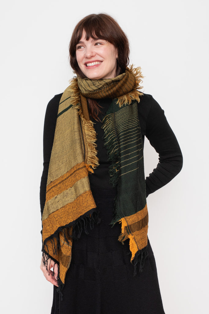 Roots Shawl MIDDLE 14 Wool/Cotton Mix