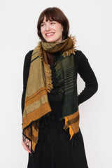 Roots Shawl MIDDLE 14 Wool/Cotton Mix