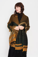 Roots Shawl MIDDLE 14 Wool/Cotton Mix