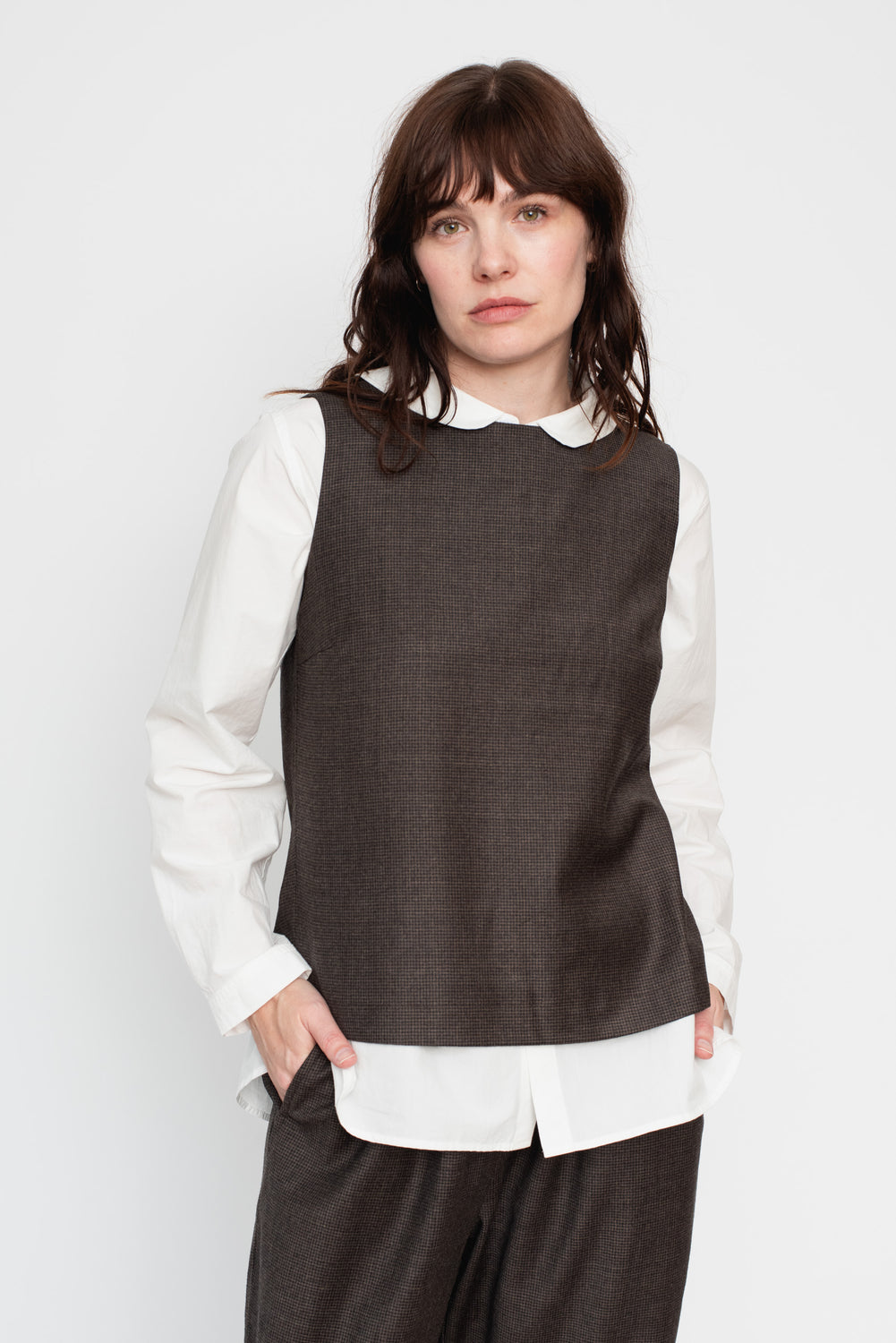 Envelope Top Brown Check