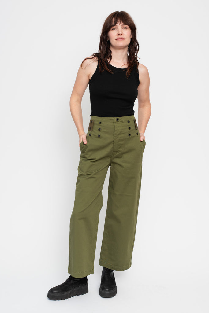 Stretch Chino TWIGGY 7-Stars Suspender Pants Khaki