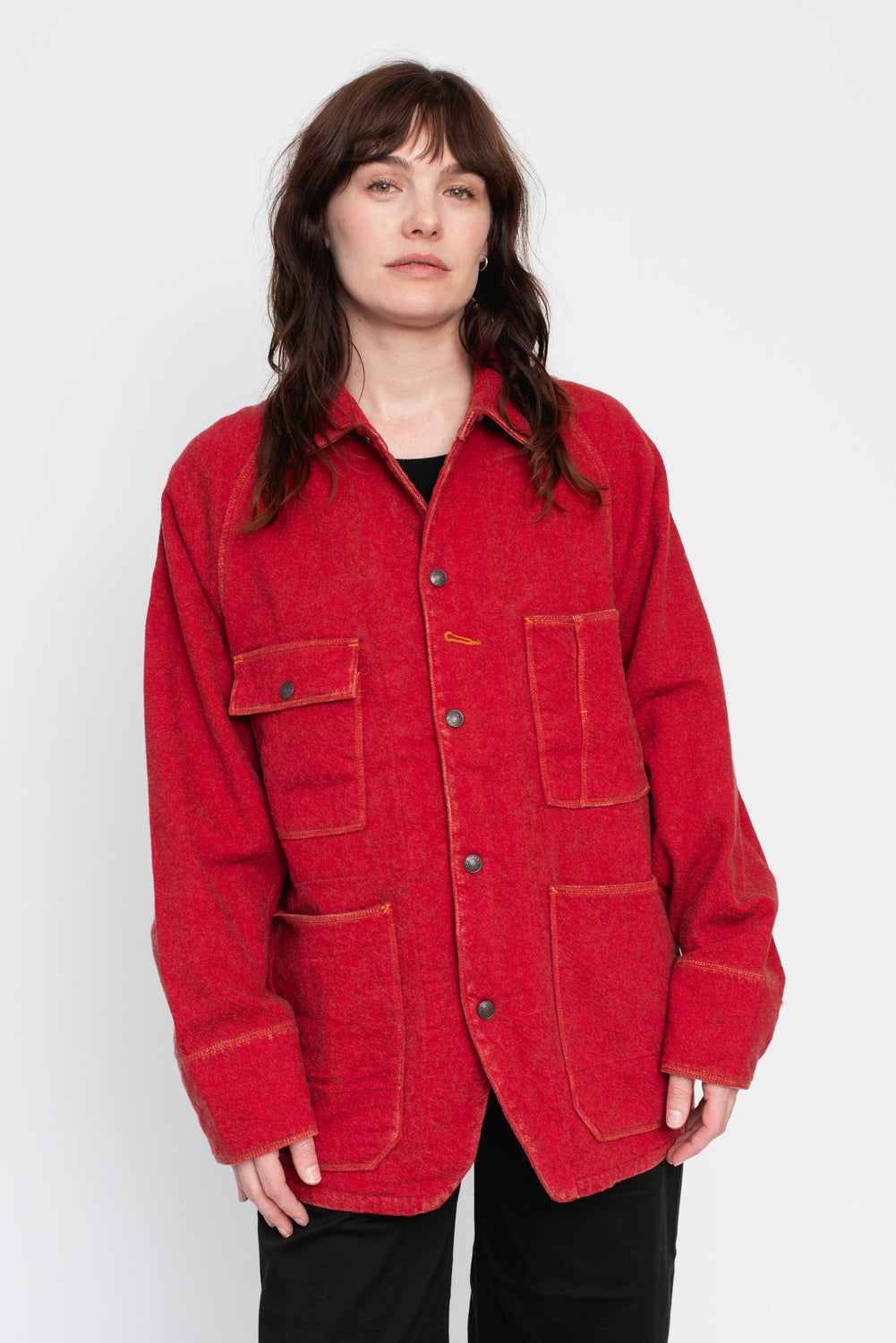 Twill Aging Wool CACTUS Coverall Fade Red