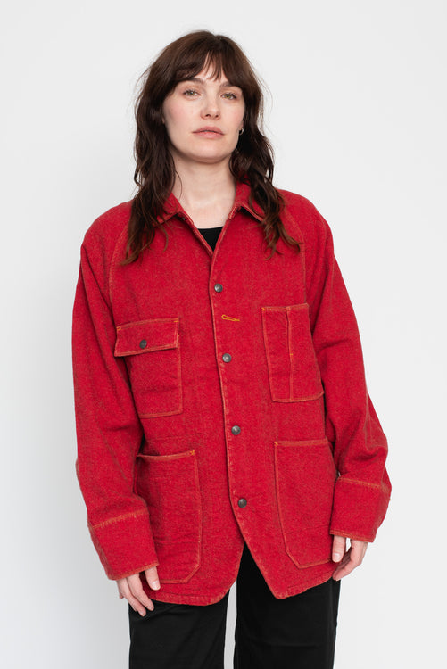Twill Aging Wool CACTUS Coverall Fade Red – Moth