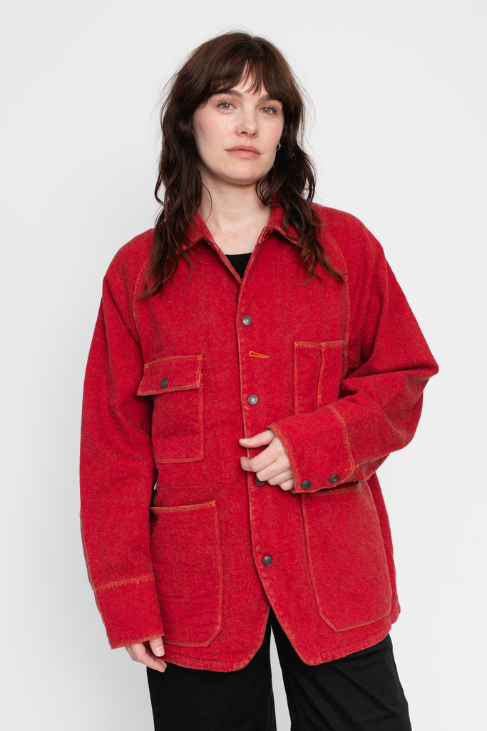 Twill Aging Wool CACTUS Coverall Fade Red