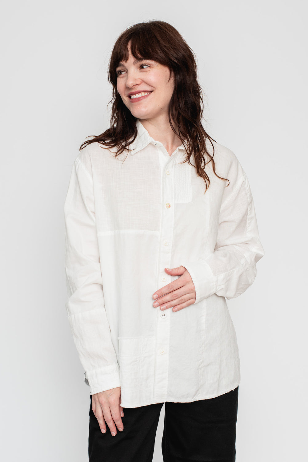 Cotton x Linen Patchwork KATMANDU Shirt