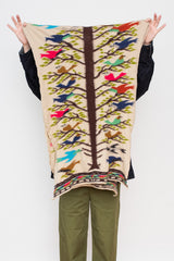 Fulling Wool Scarf BIRD TREE