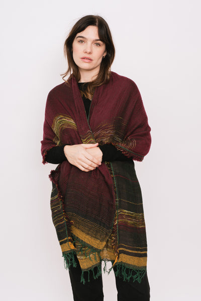 Roots Shawl MIDDLE 12 Wool/Cotton Mix – Moth