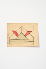 Vintage Japanese Child's Watercolors mid 20th century, Set of 12