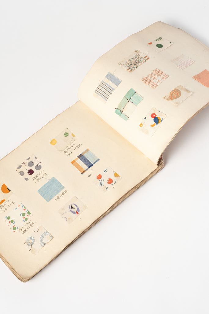 Vintage Japanese Textile Pattern Sample Book, Mihon-chō