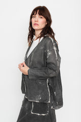 Open Jacket with Tie, Sumi Dye