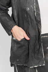 Open Jacket with Tie, Sumi Dye