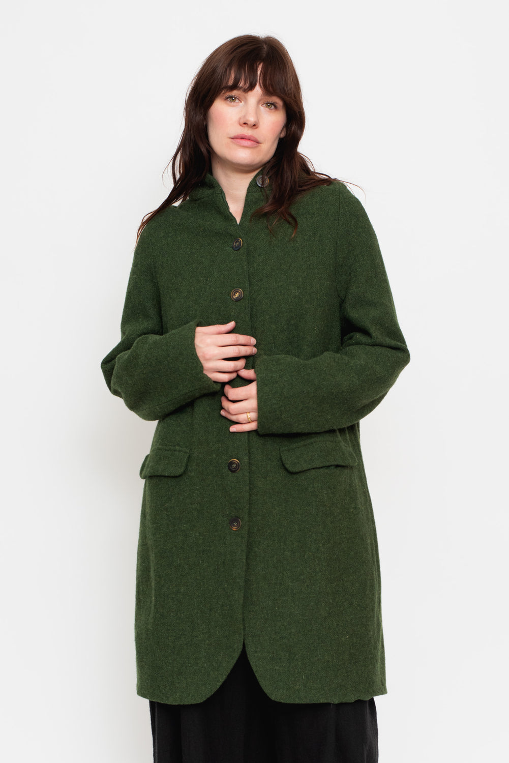 Gently Used Hannoh Green Wool Coat