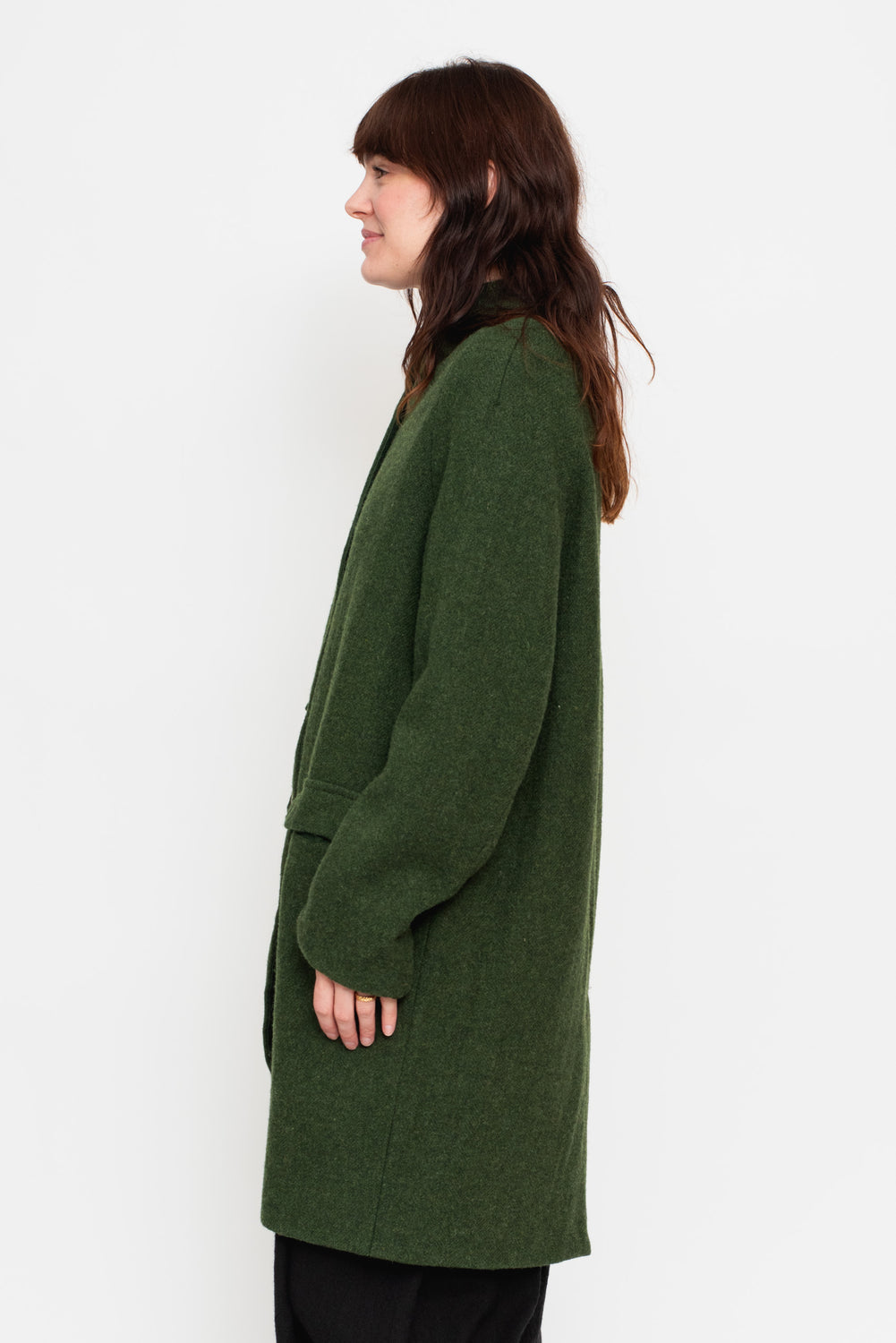 Gently Used Hannoh Green Wool Coat