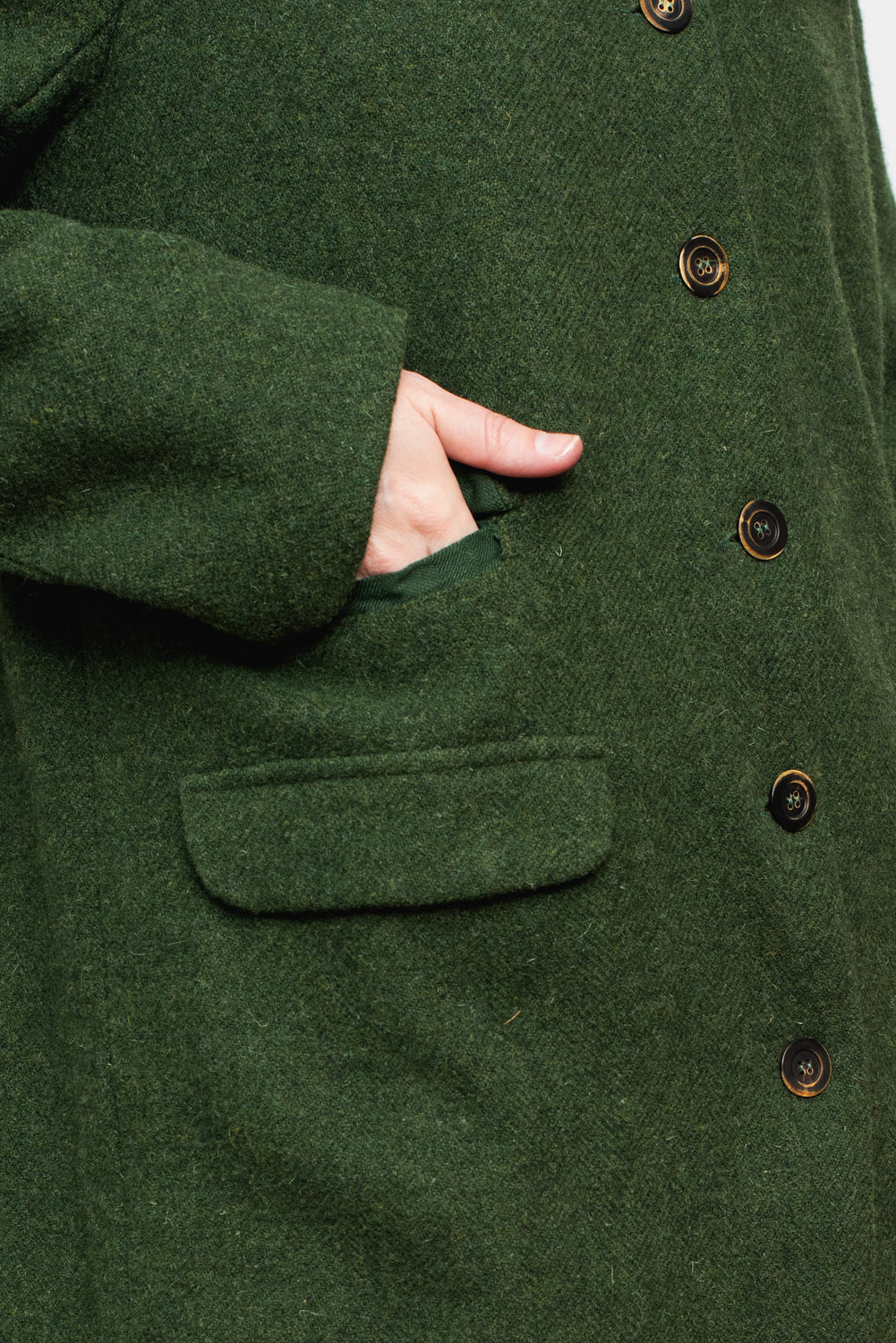 Gently Used Hannoh Green Wool Coat
