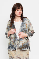 Open Jacket with Tie, Botanical Dye Wool /Cotton Mix