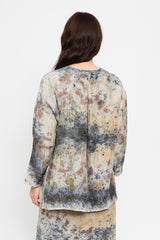 Open Jacket with Tie, Botanical Dye Wool /Cotton Mix