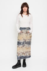 Botanical Dyed Wrap Skirt Wool/Cotton Mix