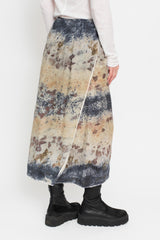 Botanical Dyed Wrap Skirt Wool/Cotton Mix
