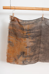 Rust Dyed Linen Textile A