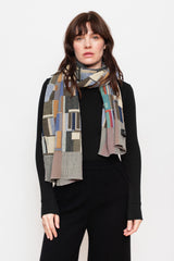 Doorways Shawl, Blue Mix