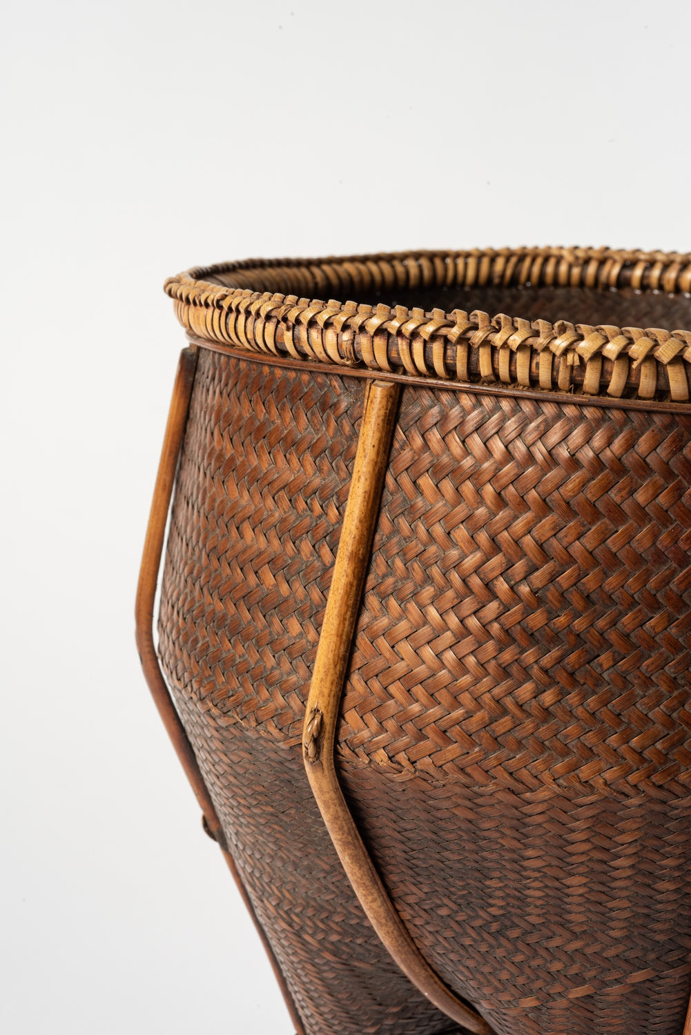 Vintage Japanese Bamboo Creel (Okeba Basket)