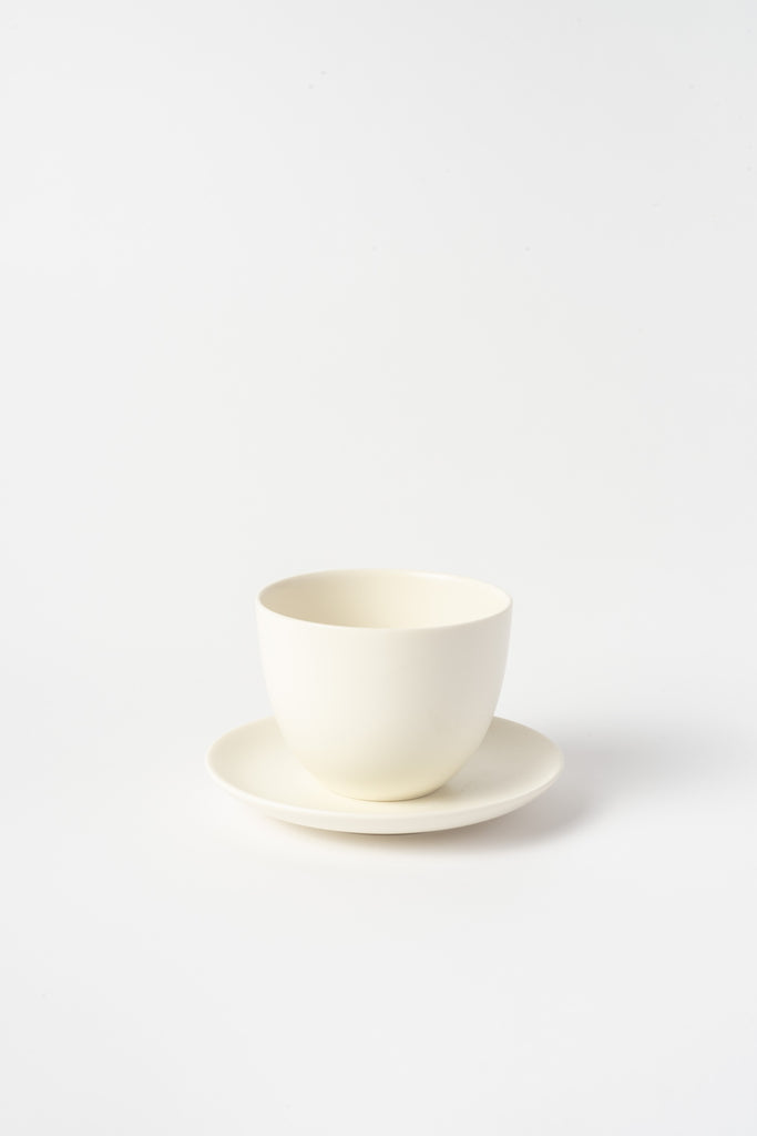 Pebble Cup and Saucer (White)
