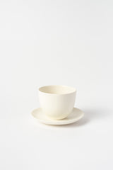 Pebble Cup and Saucer (White)