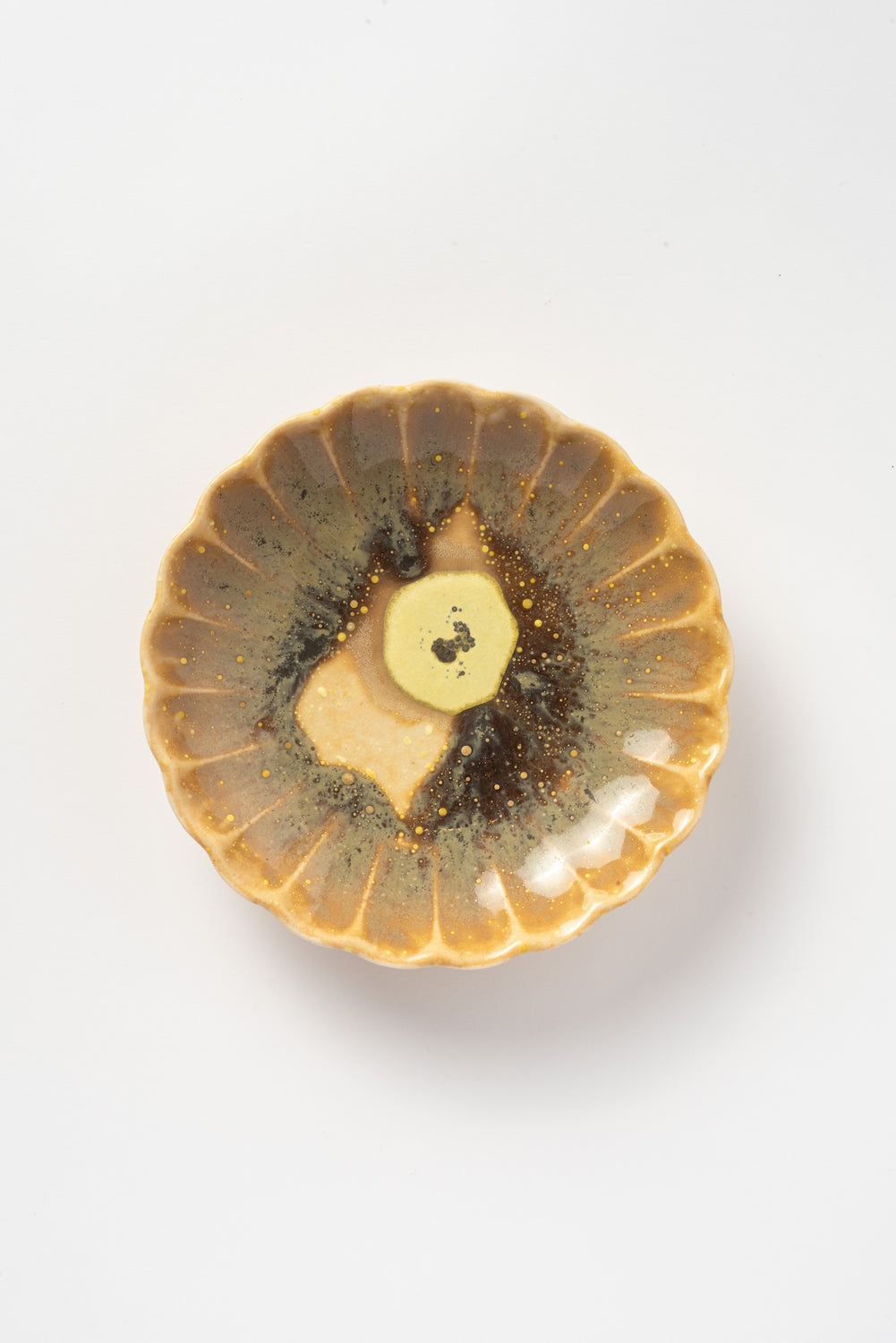 Fluted Ceramic Plate