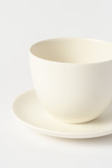 Pebble Cup and Saucer (White)