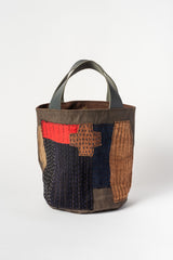 Persimmon Dyed Collage Mini Tote Bag