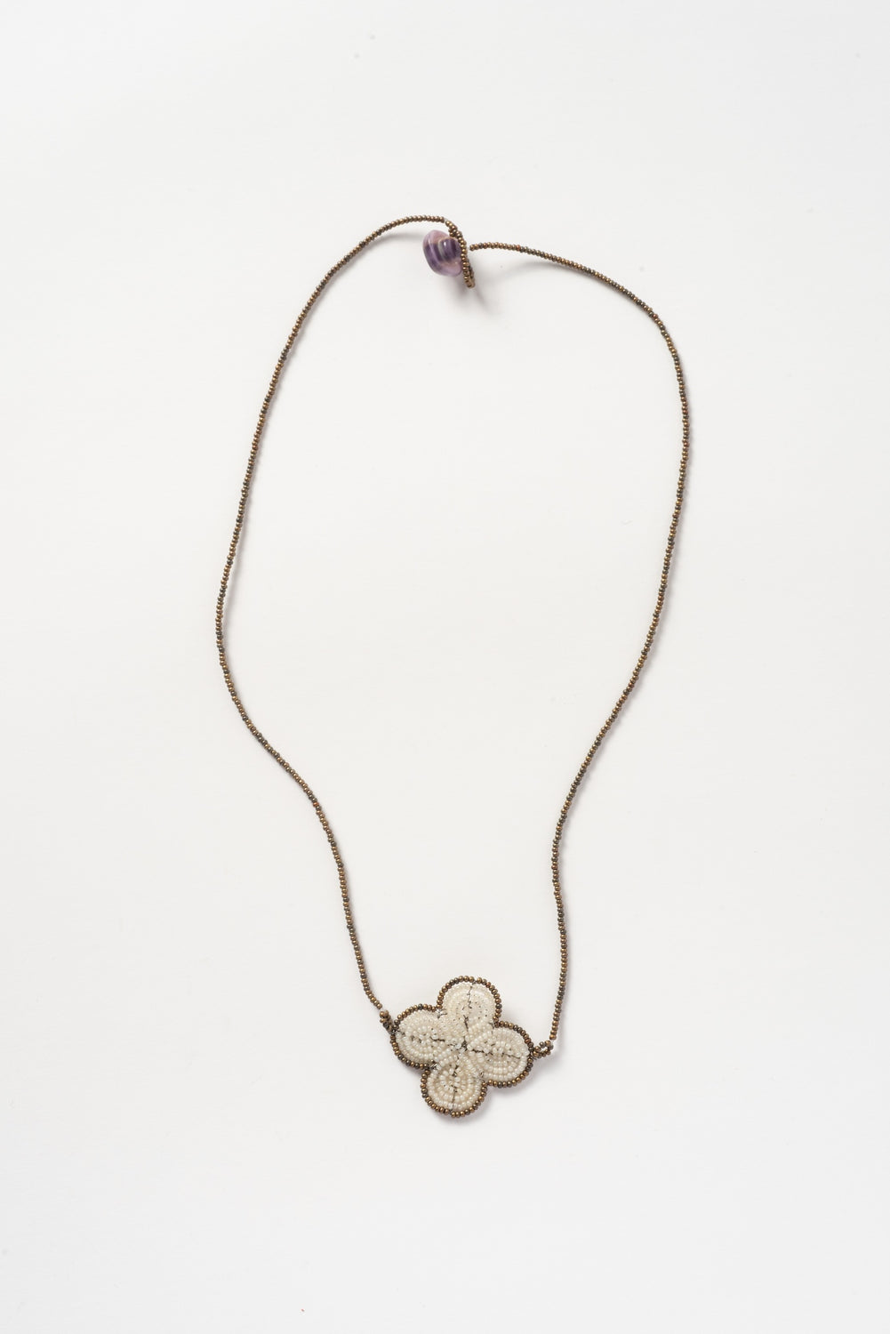 Venetian Window Pendant Necklace Large White