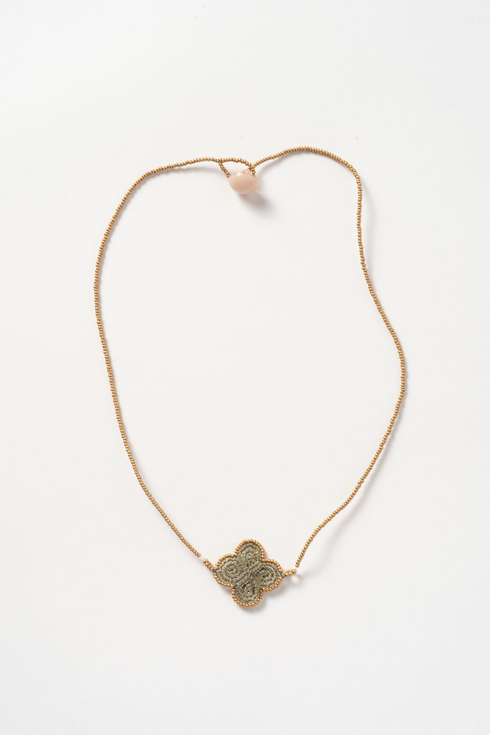 Venetian Window Pendant Necklace Small Blue