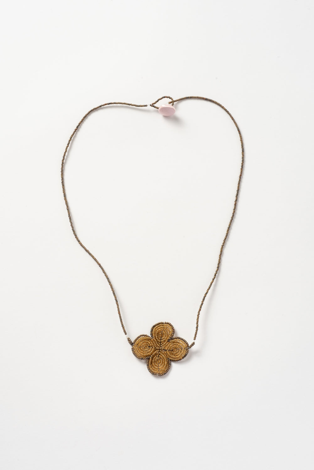 Venetian Window Pendant Necklace Large Caramel