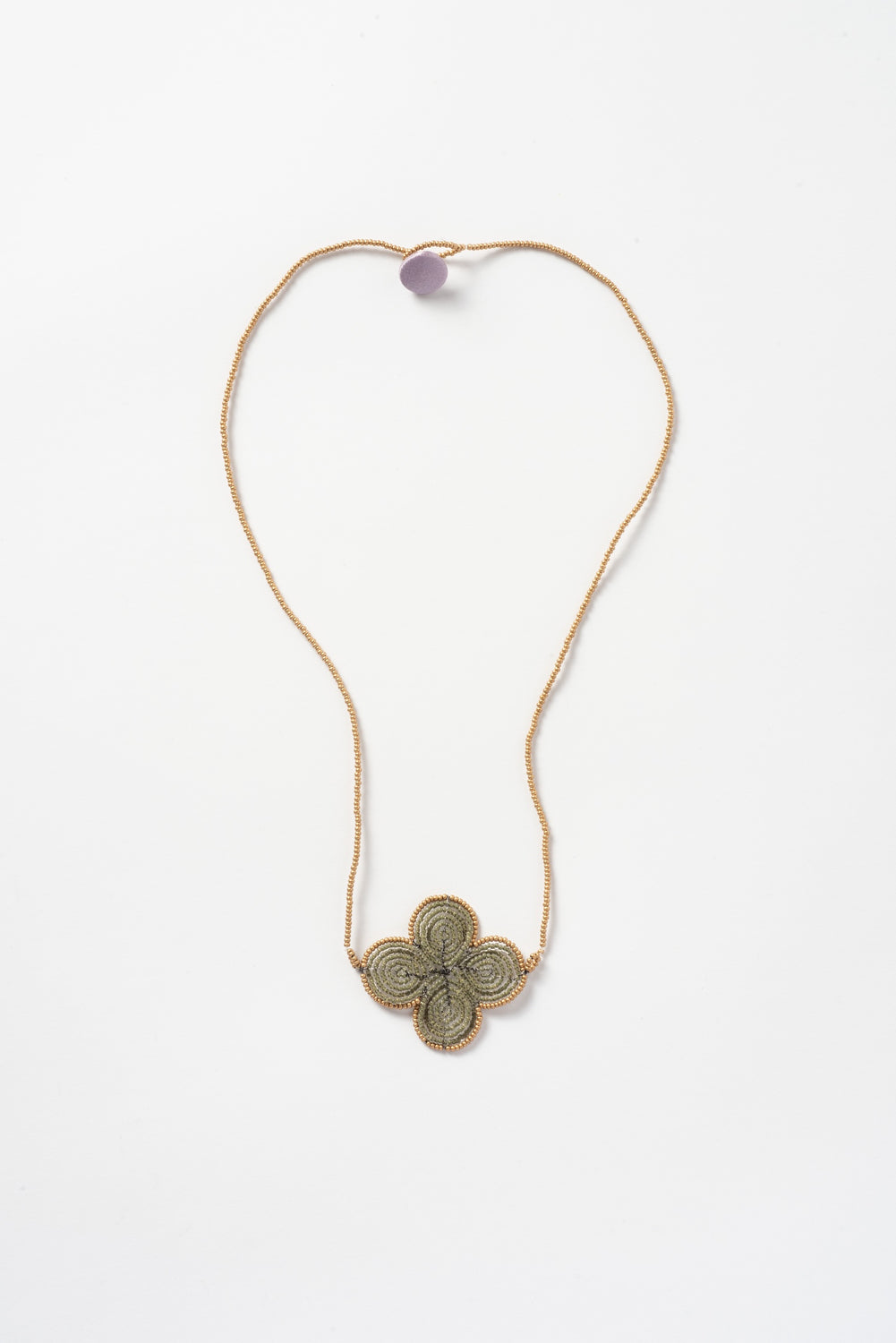 Venetian Window Pendant Necklace Large Blue