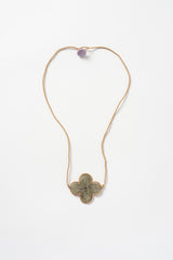 Venetian Window Pendant Necklace Large Blue