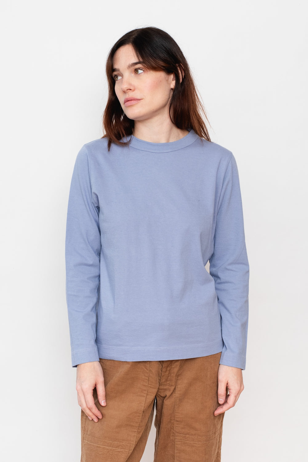 Long Sleeve Cotton T Shirt Lavender