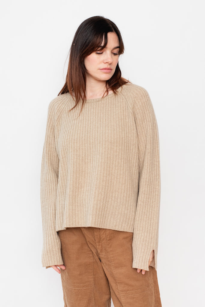 Japan Rib Knit Wool Pullover