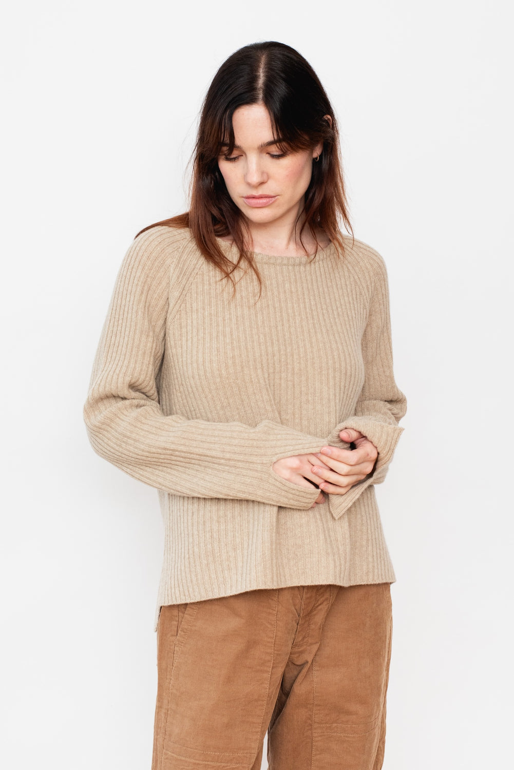 Japan Rib Knit Wool Pullover