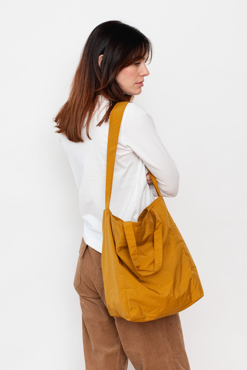 Pocketable 3 way Tote Bag Mustard