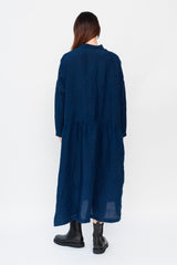 Linen Dress Dark Indigo